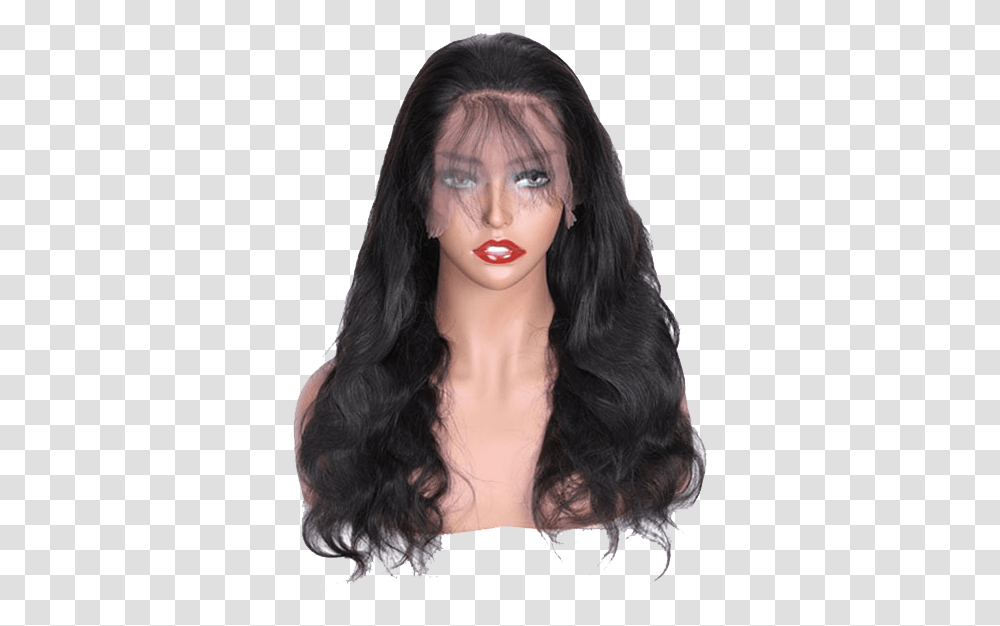 Lace Wigs Human Hair Body Wig, Person, Toy, Doll, Black Hair Transparent Png