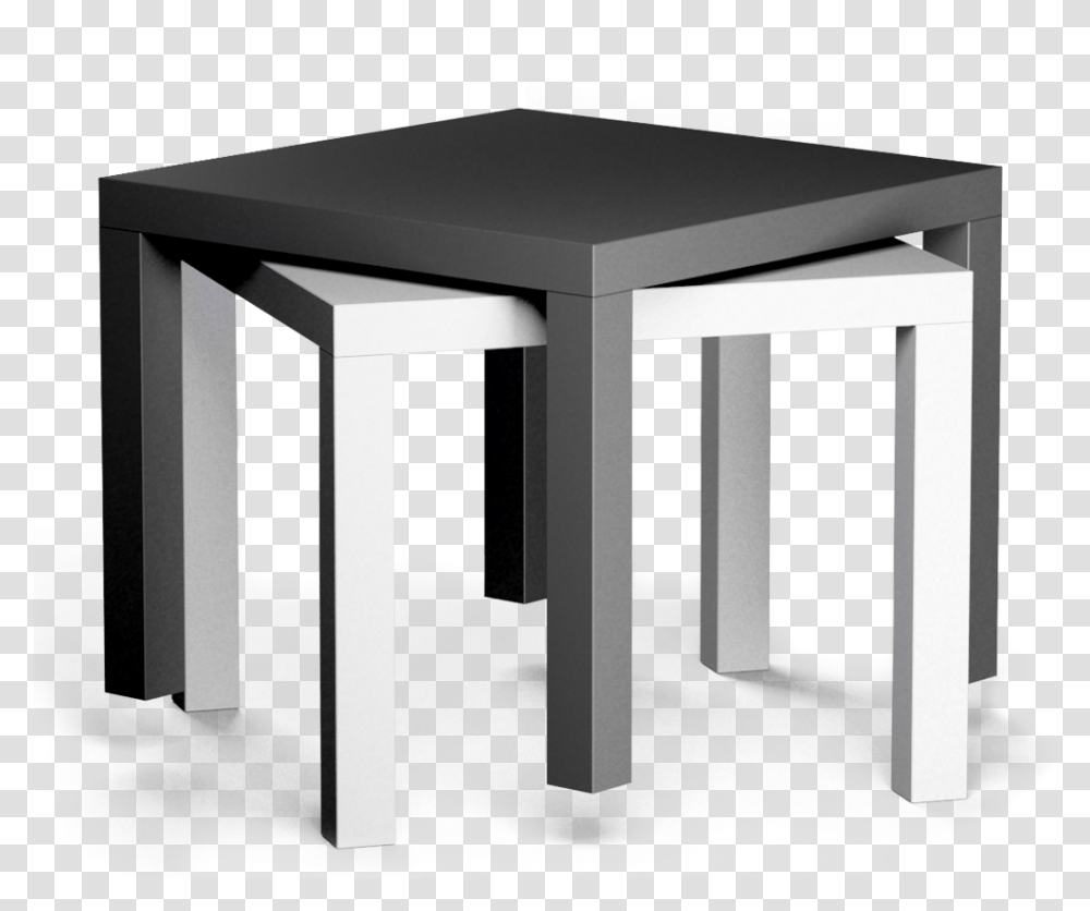 Lack Side Table Black And White3d ViewClass Mw 100 Ikea Lack Black And White, Furniture, Dining Table, Coffee Table, Tabletop Transparent Png