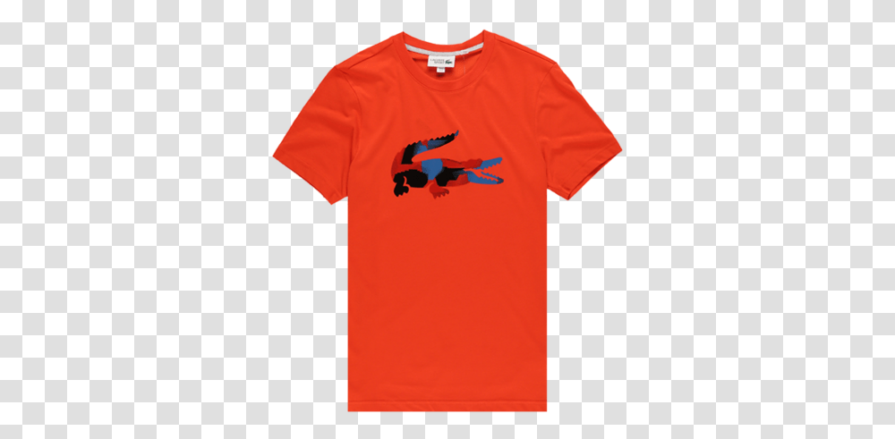 Lacoste Textured Logo T Shirt Active Shirt, Apparel, T-Shirt, Animal Transparent Png