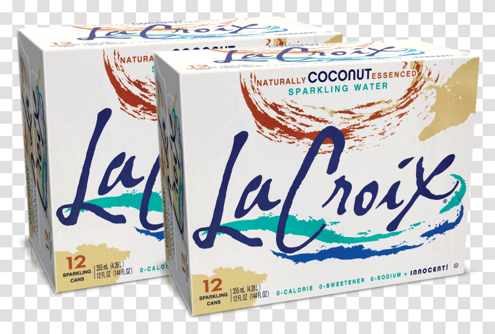 Lacroix Sparkling Water Coconut Fl Oz Ct, Box, Beverage, Drink Transparent Png