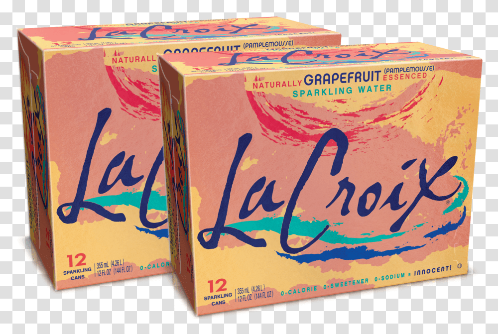 Lacroix Sparkling Water Grapefruit Fl Oz Ct, Box, Cardboard, Carton Transparent Png