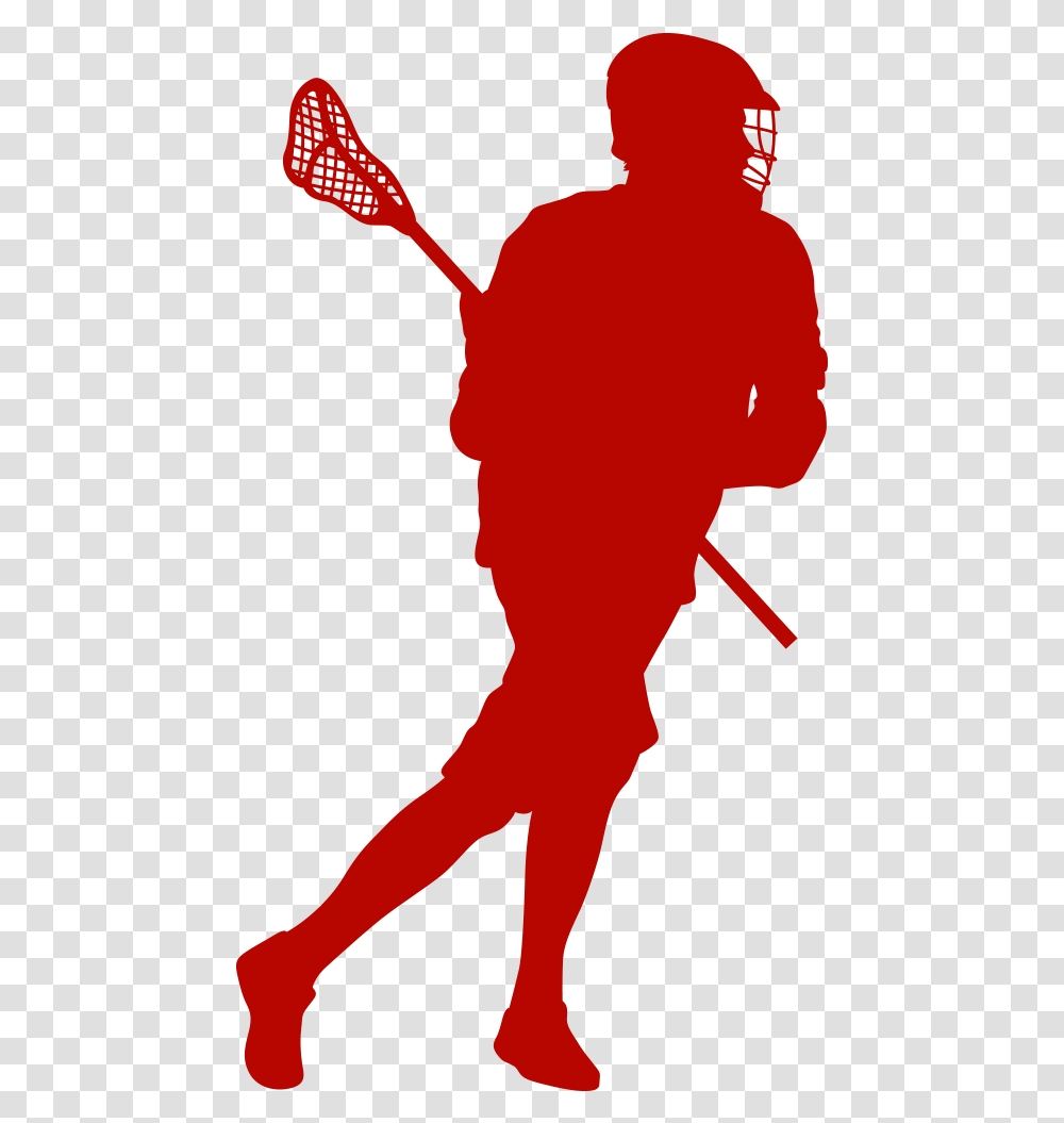 Lacrosse Red Lacrosse Stick, Silhouette, Person, People, Face Transparent Png