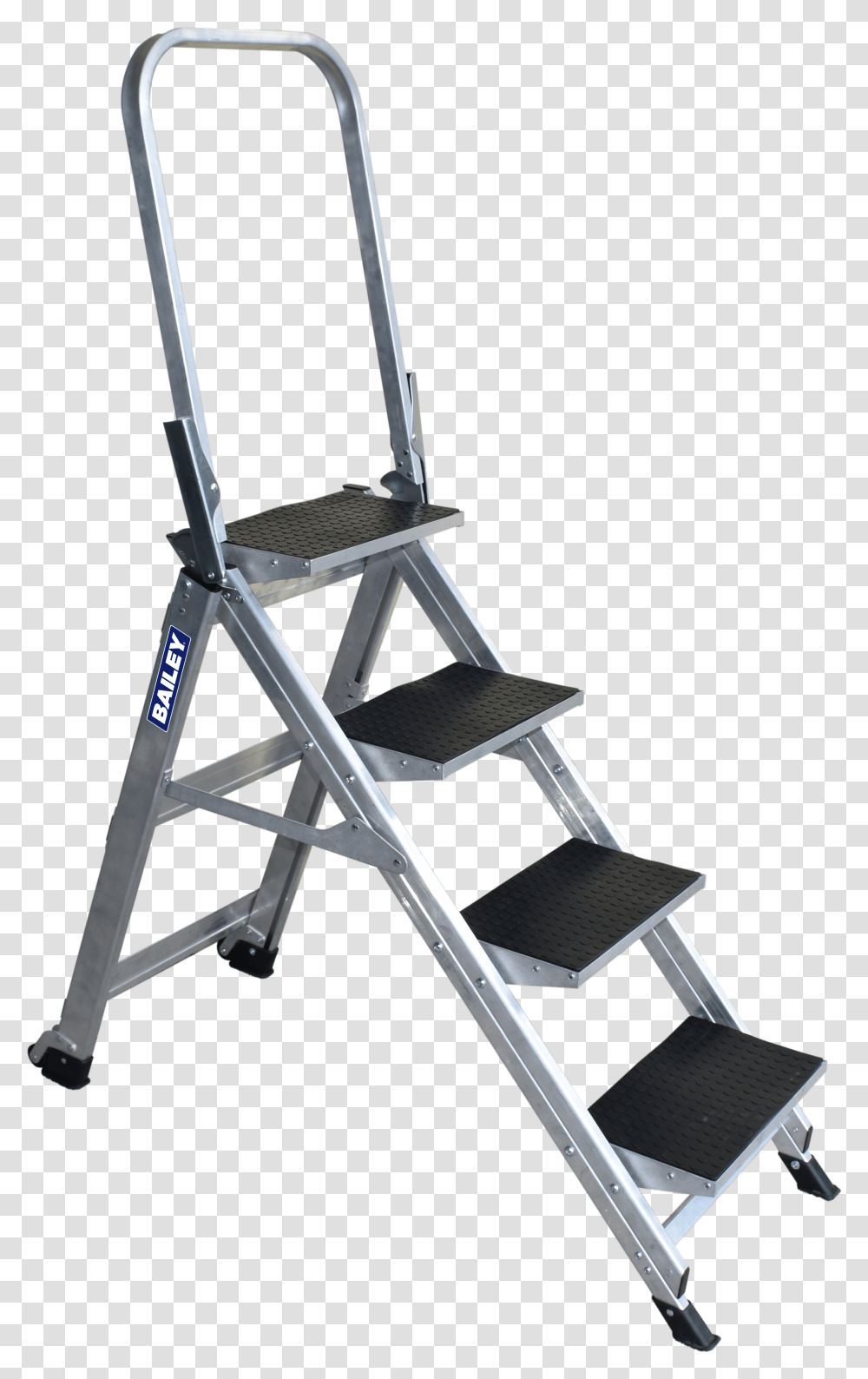 Ladder 4 Steps Semi Pneumatic Wheel, Stand, Shop, Chair, Furniture Transparent Png