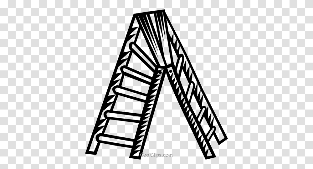 Ladder Royalty Free Vector Clip Art Illustration, Staircase, Handrail, Banister, Triangle Transparent Png