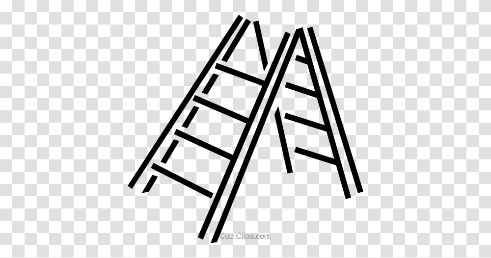 Ladder Royalty Free Vector Clip Art Illustration, Triangle, Utility Pole, Road, Fence Transparent Png
