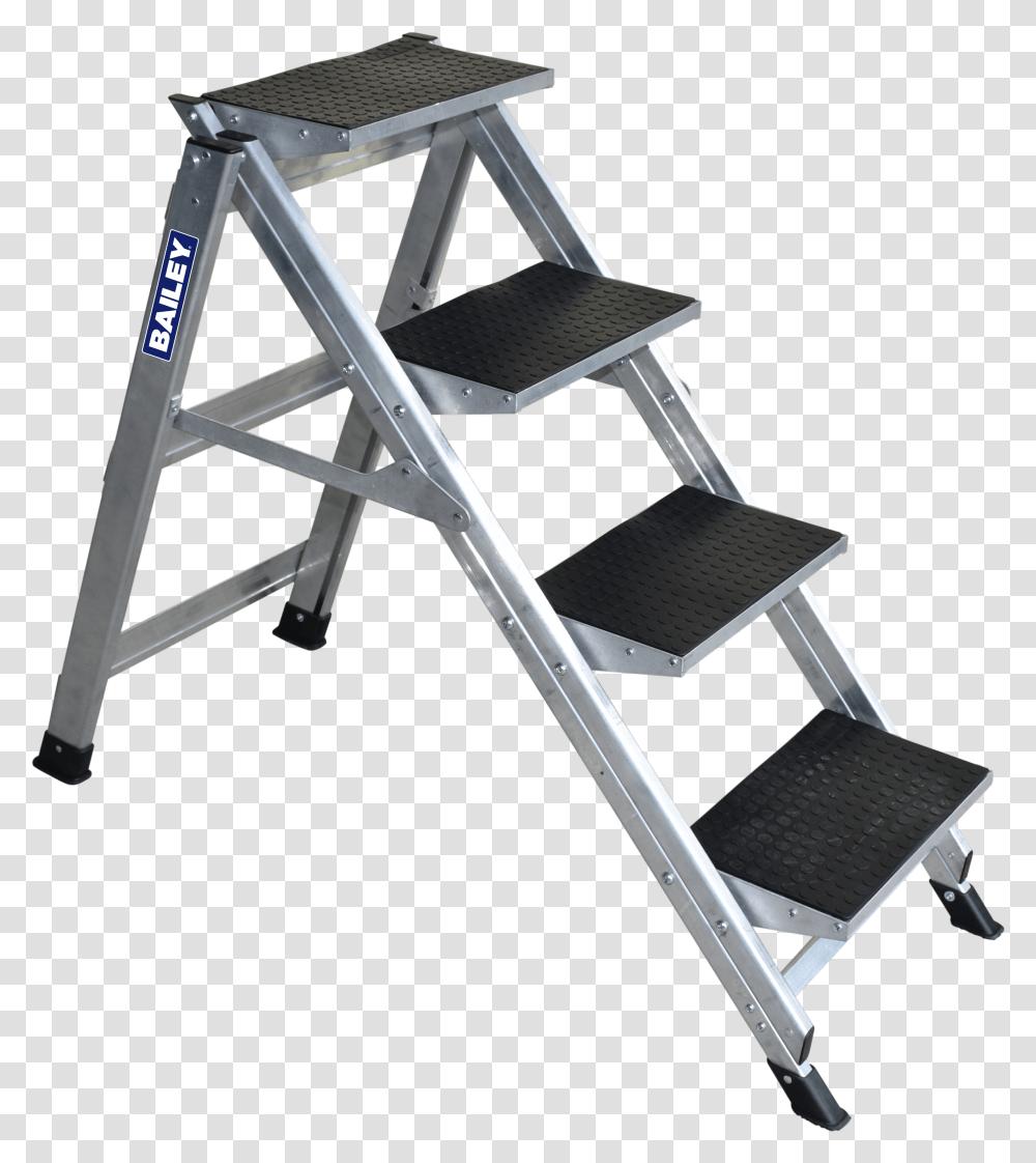Ladders Aluminium Stairs 2 Step, Stand, Shop, Shelf, Furniture Transparent Png