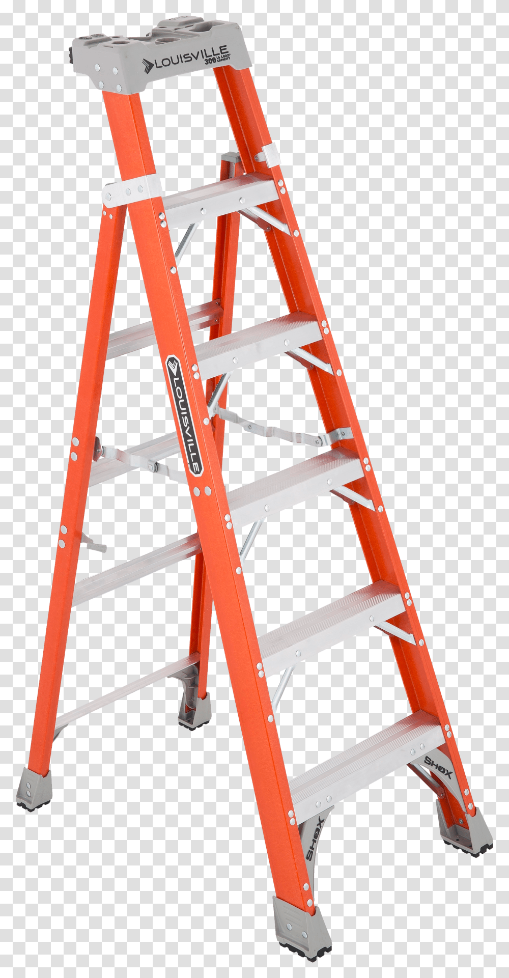 Ladders Louisville Cross Step Ladder, Furniture, Chair, Bar Stool, Construction Transparent Png
