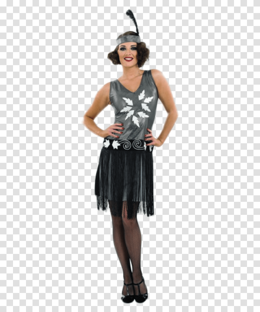 Ladies 1920s Cocktail Dress 1920 S Ladies, Person, Female, Skirt Transparent Png