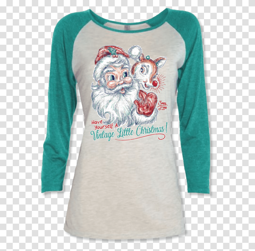 Ladies 3 4 Sleeve Raglan, Apparel, Long Sleeve, Flower Transparent Png