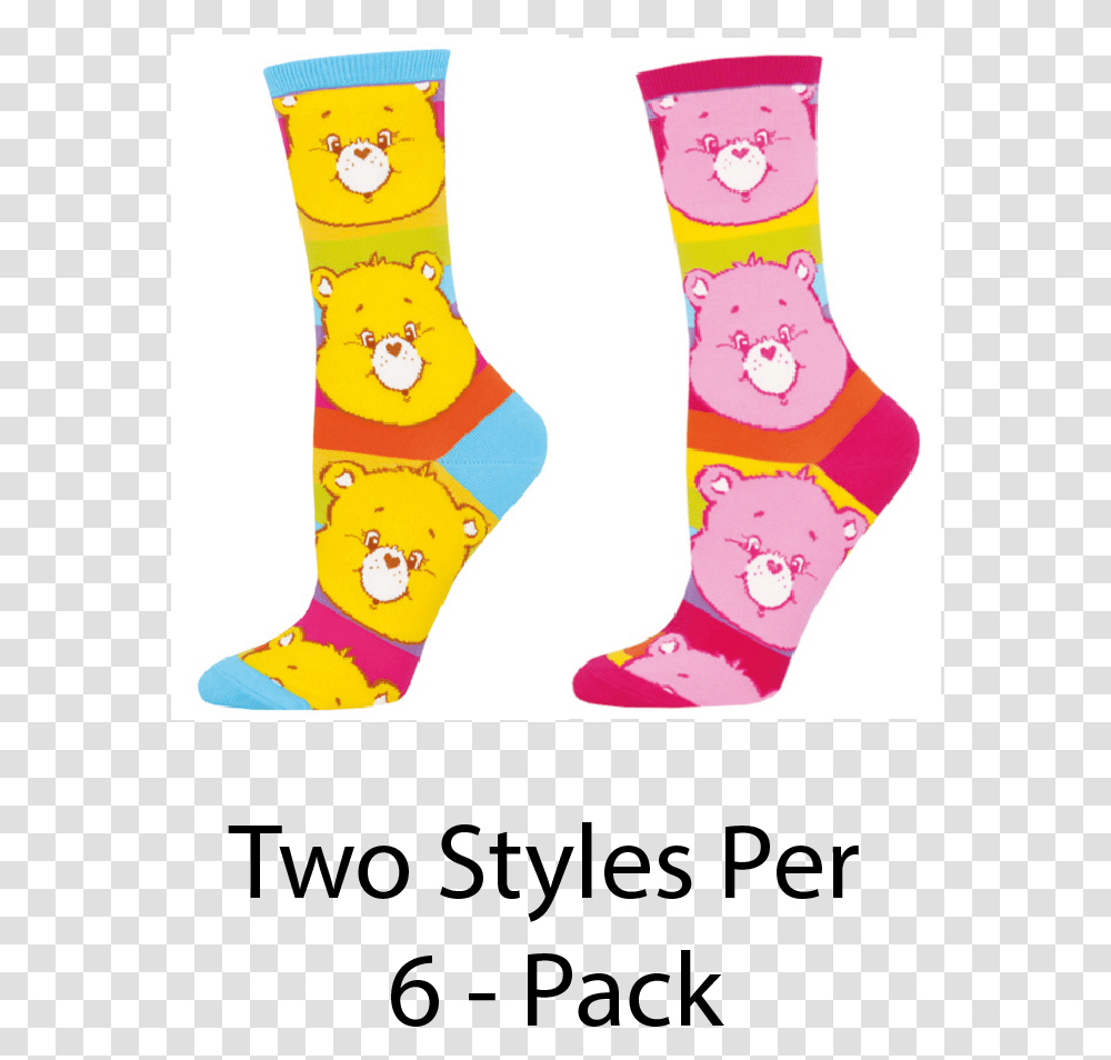 Ladies Care Bears Funshine Amp Cheer Socks Sock, Apparel, Shoe, Footwear Transparent Png