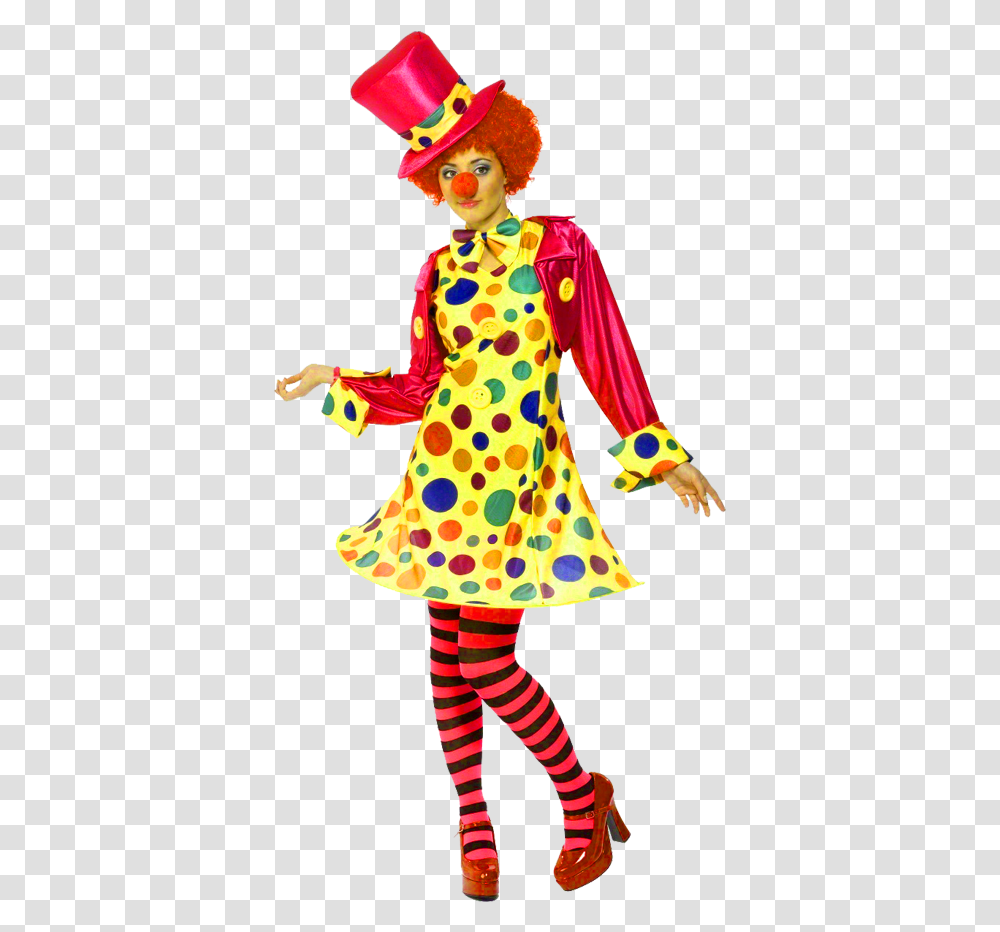 Ladies Clown Fancy Dress, Performer, Person, Costume Transparent Png