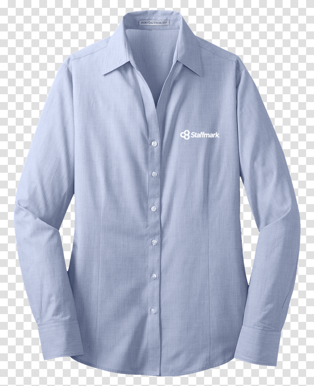 Ladies Crosshatch Easy Care Shirt Shirt, Apparel, Dress Shirt, Long Sleeve Transparent Png