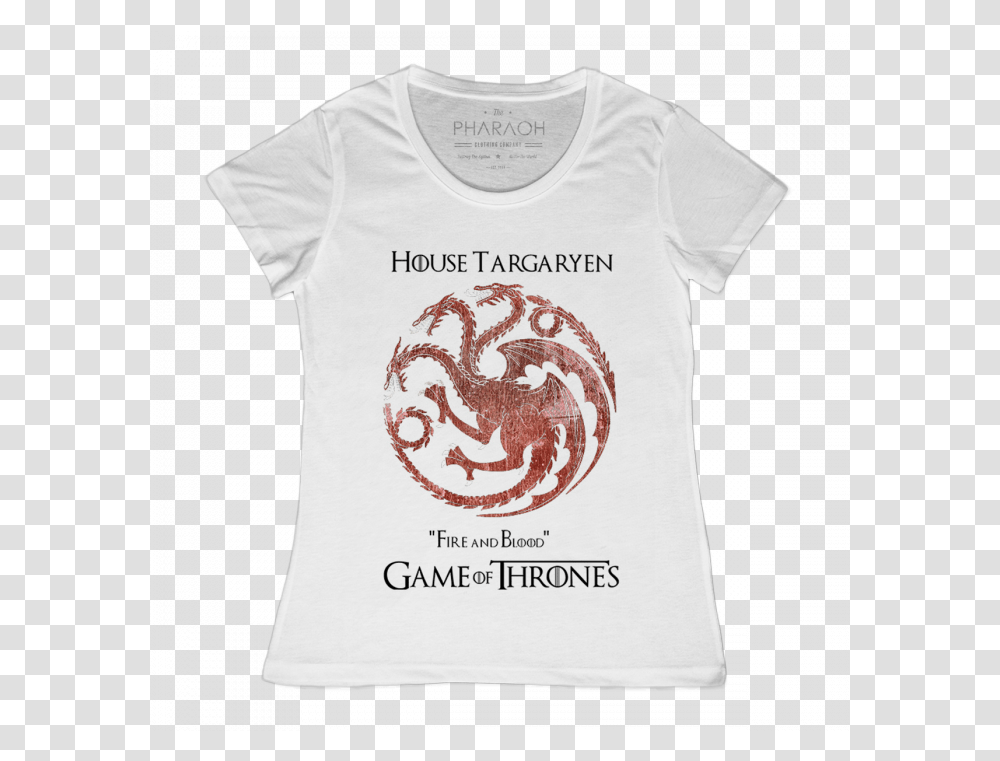 Ladies Game Of Thrones House Targaryen T Shirt 0 Digital Targaryen Logo, Clothing, Apparel, T-Shirt, Sleeve Transparent Png