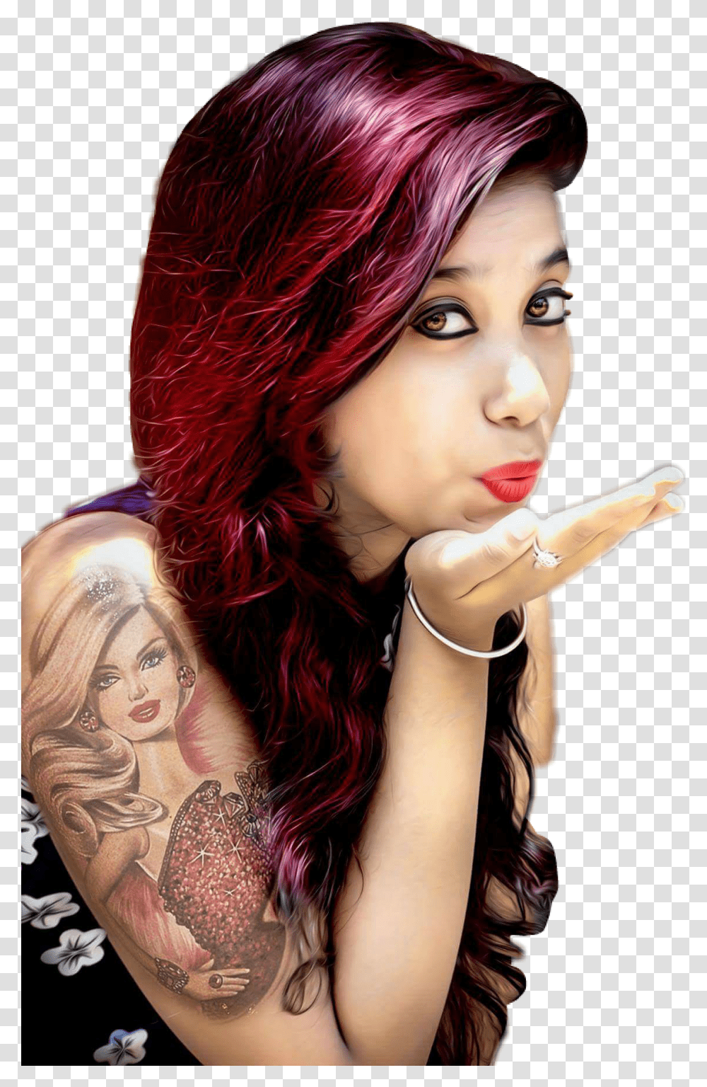 Ladies Group Clipart Cb Edit Background Hd Girl, Skin, Person, Human, Tattoo Transparent Png