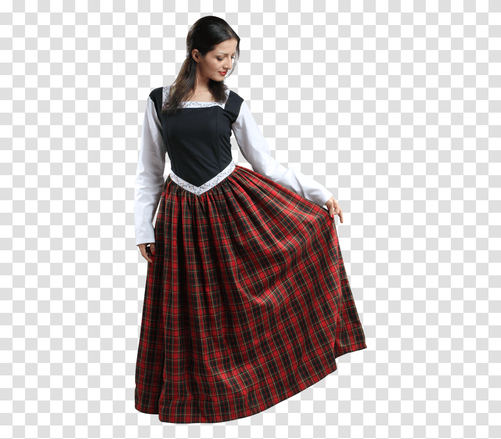 Ladies Highland Dress A Line, Apparel, Person, Human Transparent Png