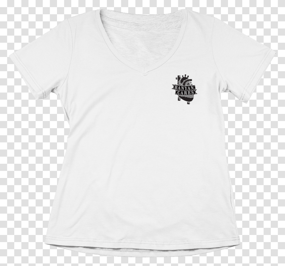 Ladies Left Chest Heart V Neck T Shirt T Shirt Black Design Logo, Apparel, T-Shirt, Sleeve Transparent Png
