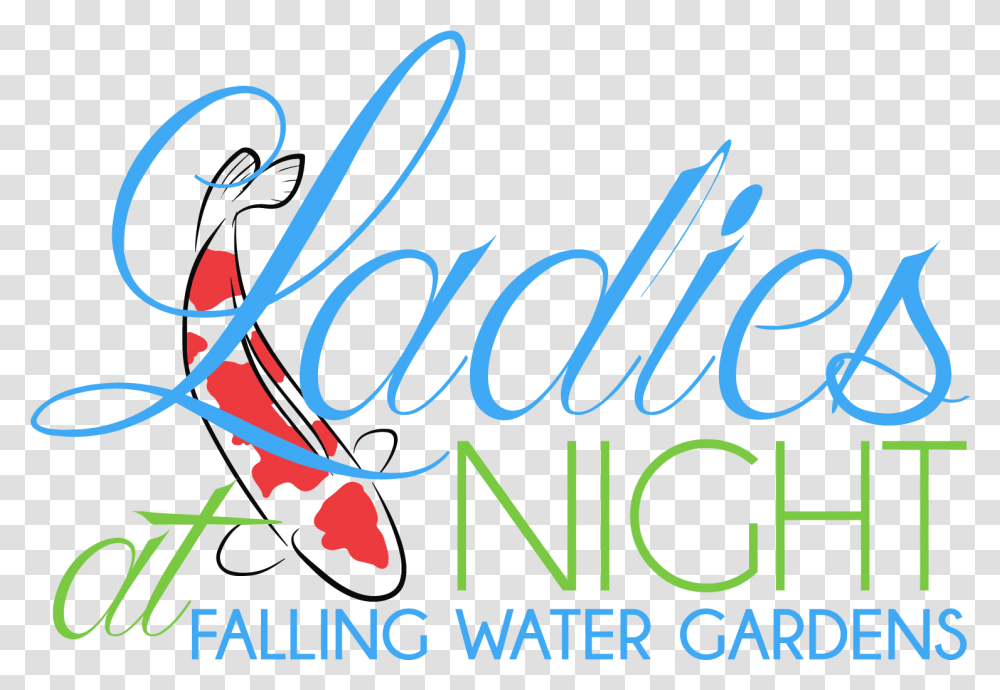 Ladies Night At Falling Water Gardens Calligraphy, Handwriting, Scissors, Blade Transparent Png