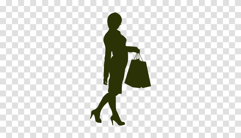 Ladies Shopping Silhouette, Bag, Person, Human, Accessories Transparent Png