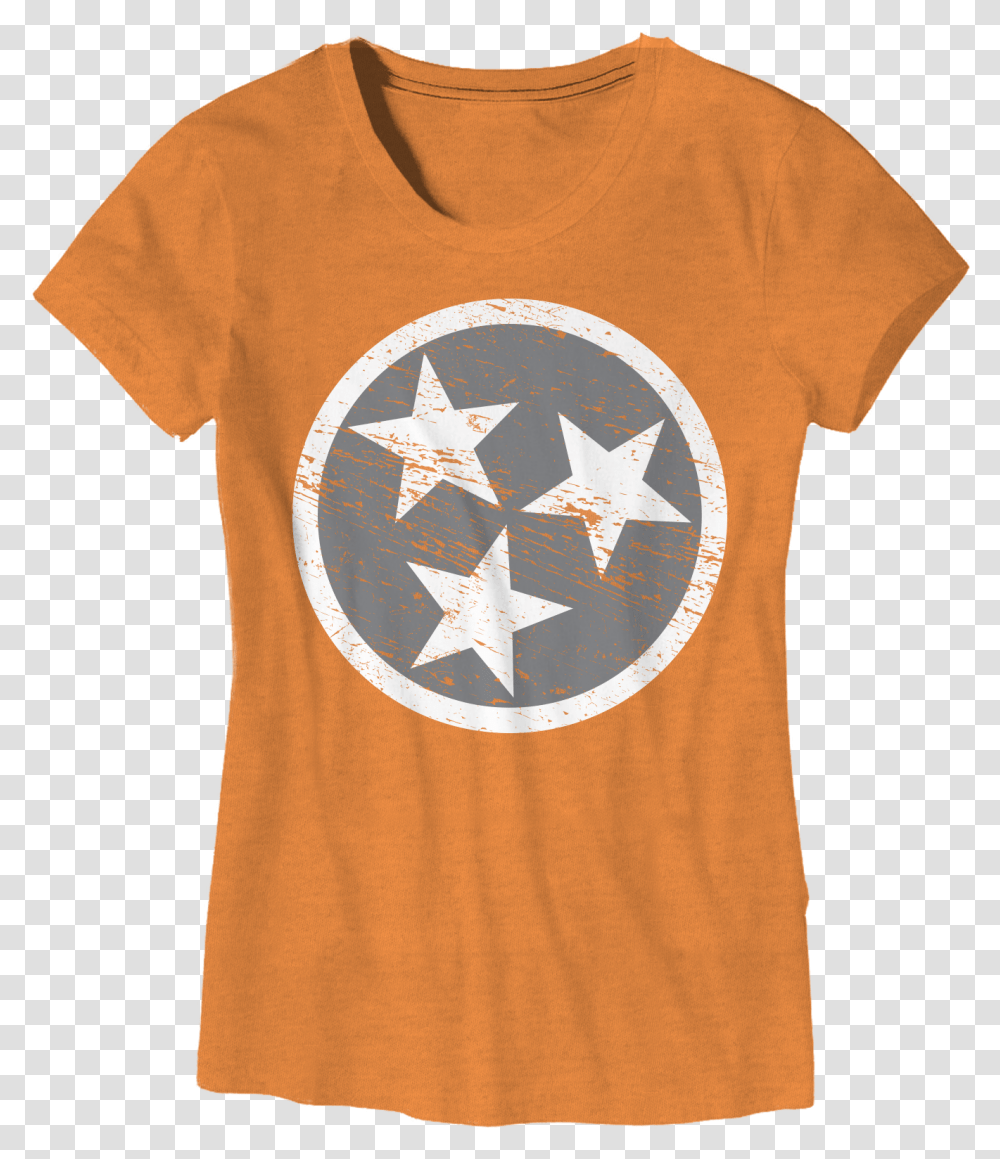 Ladies Tn Flag Tennessee Flag, Apparel, Star Symbol, T-Shirt Transparent Png