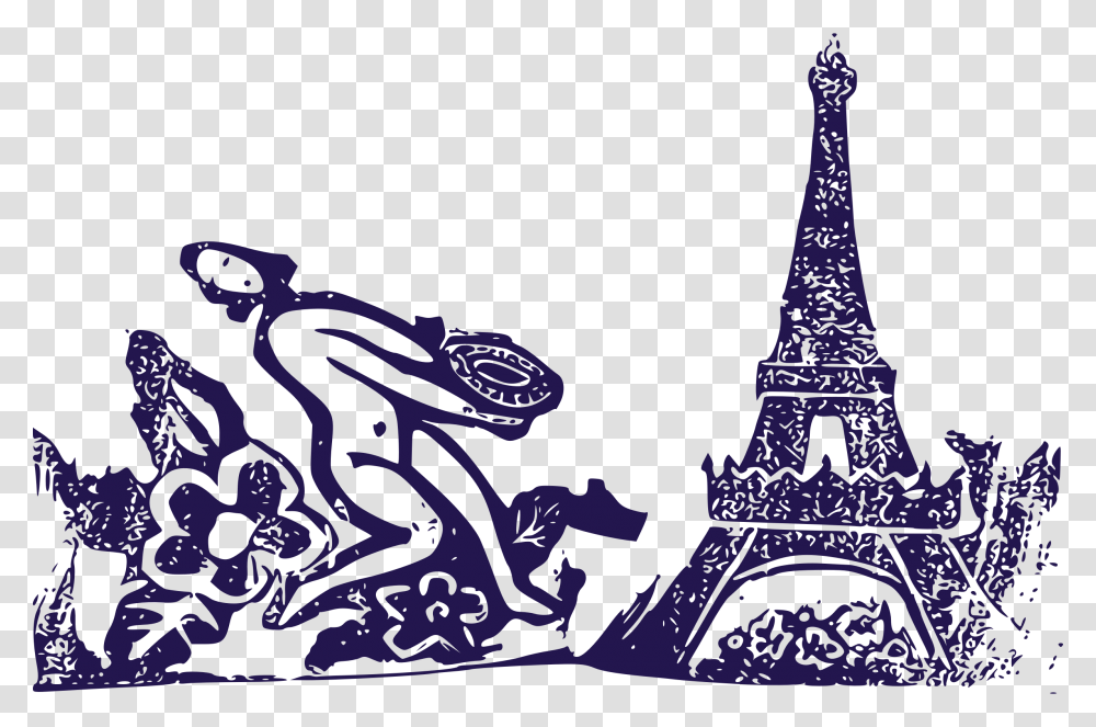 Lady And Eiffel Tower Clip Arts Eiffel Tower, Spire, Architecture, Building, Steeple Transparent Png