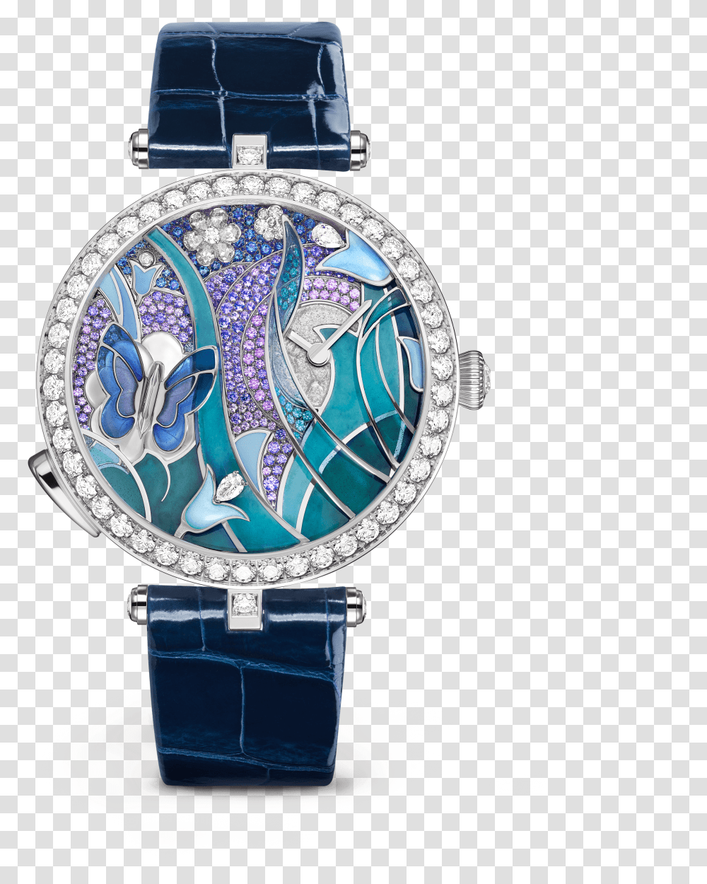 Lady Arpels Papillon Automate By Van Cleef, Wristwatch, Locket, Pendant, Jewelry Transparent Png