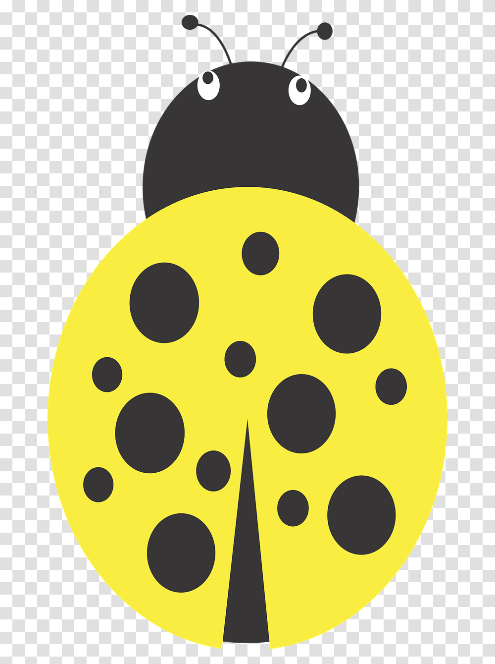 Lady Bug Yellow Cartoon, Egg, Food, Tie, Accessories Transparent Png