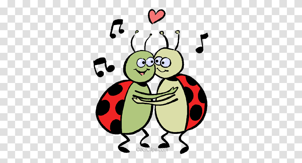 Lady Bugs In Love Royalty Free Vector Clip Art Illustration, Animal, Insect, Invertebrate Transparent Png