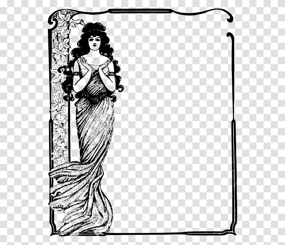Lady Dress Frame Illustration, Gray, World Of Warcraft Transparent Png