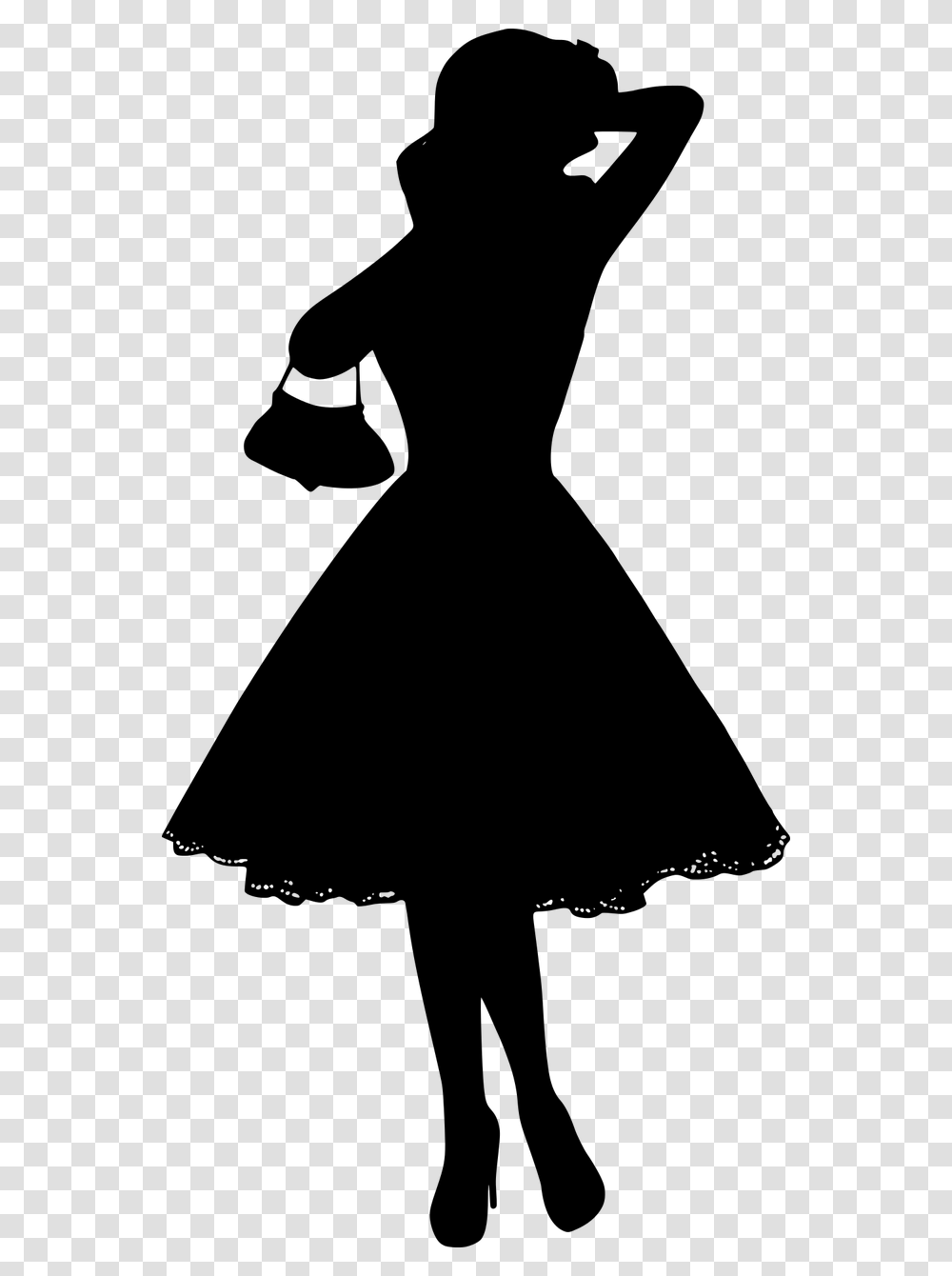 Lady Dress Silhouette, Gray, World Of Warcraft Transparent Png