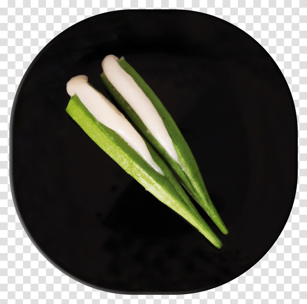 Lady Finger With Fish Paste Leek, Plant, Produce, Food, Vegetable Transparent Png