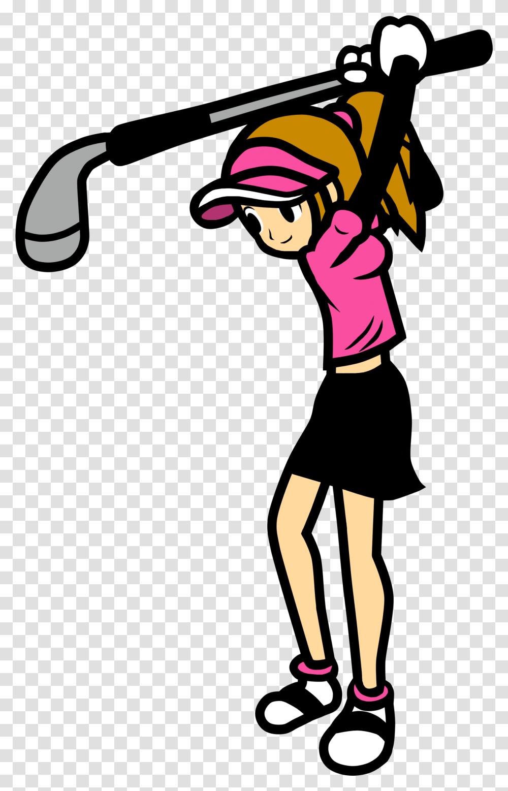 Lady Golfer Clipart, Person, Performer, People Transparent Png