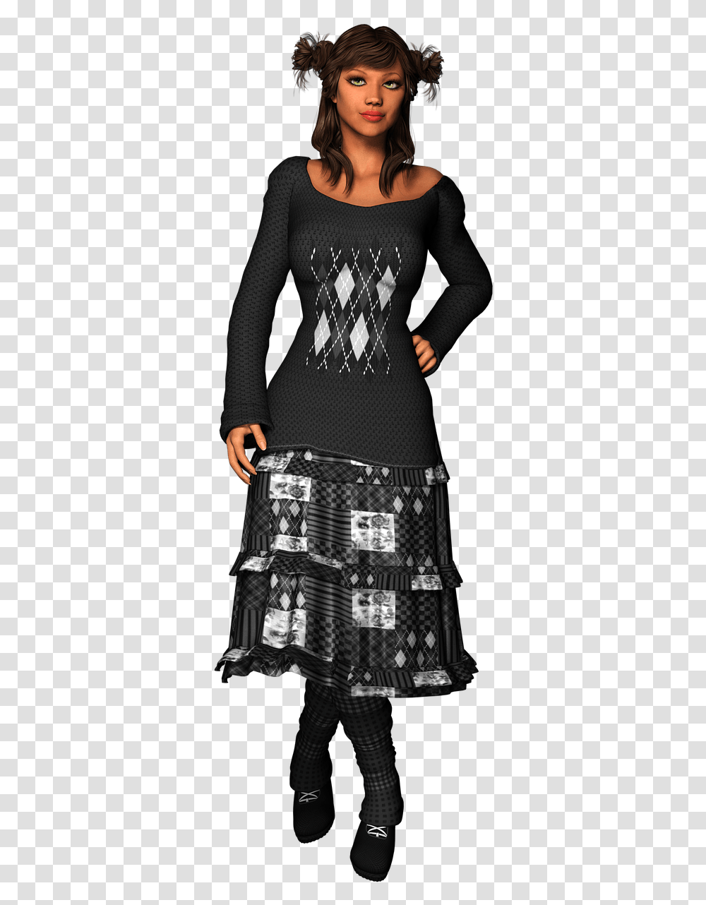 Lady Hair, Skirt, Apparel, Person Transparent Png