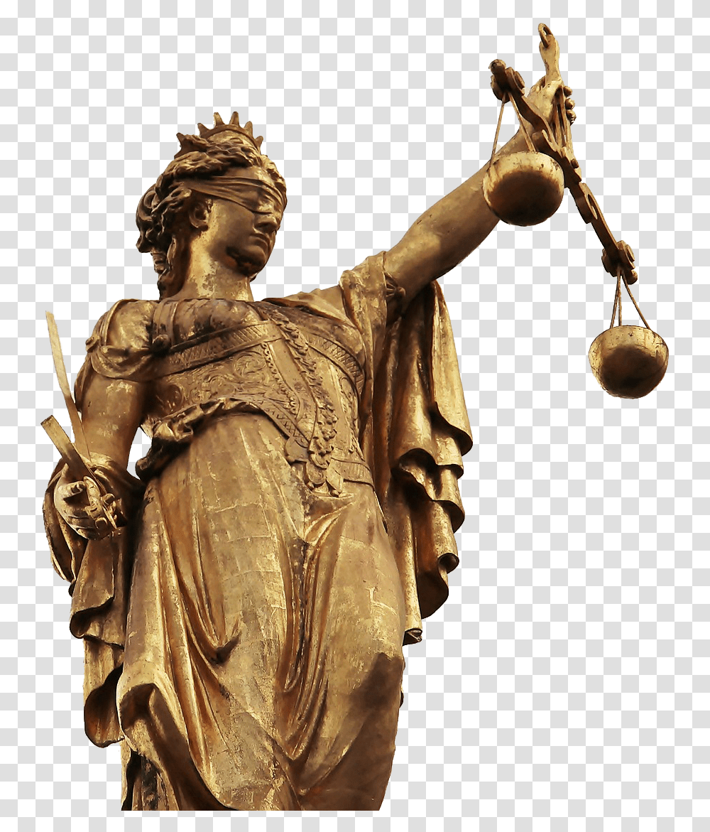 Lady Justice Left Truth Is Blind, Bronze, Person, Human, Sculpture Transparent Png
