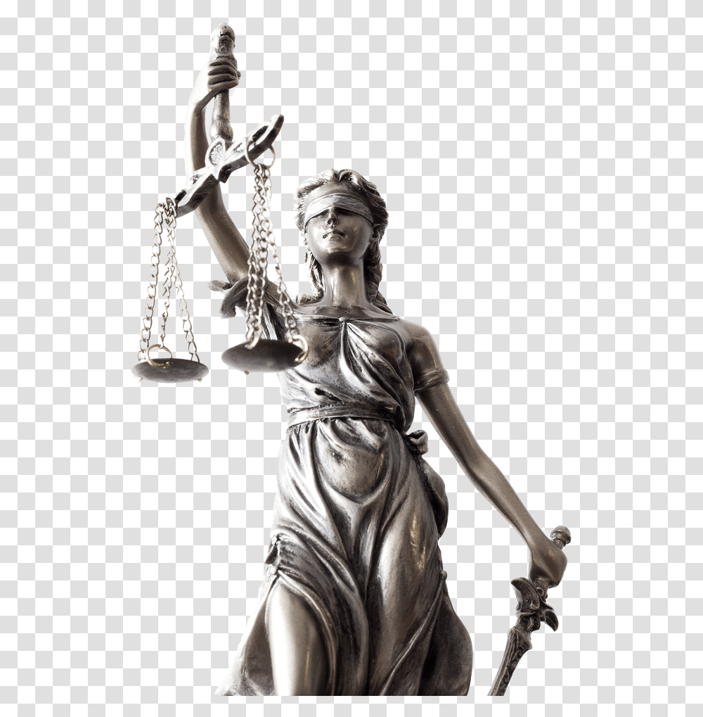 Lady Justice Statue Blind Justice Statue, Person, Human, Scale, Bronze Transparent Png
