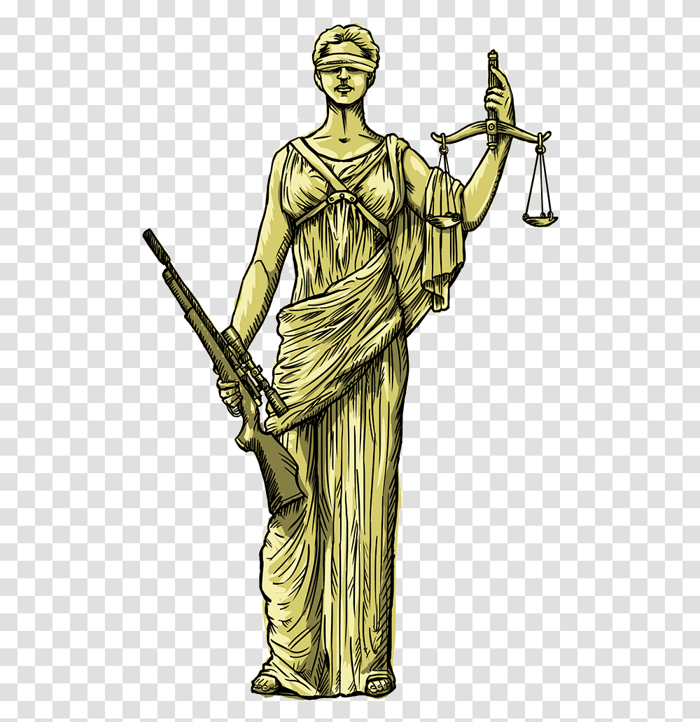 Lady Justice With Gun, Person, Leisure Activities, Musical Instrument Transparent Png