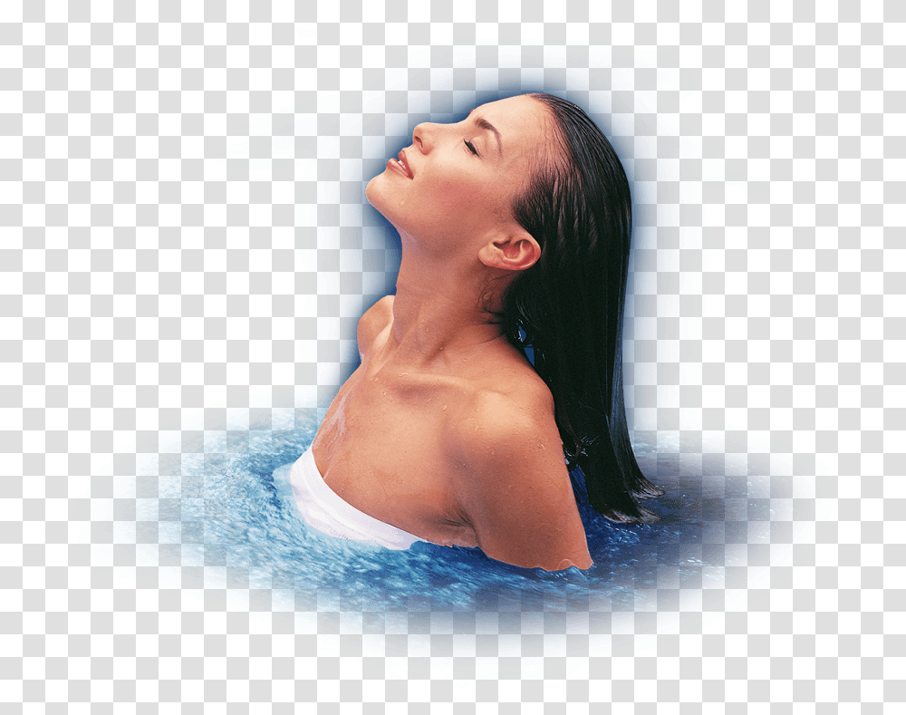 Lady Next To A Hot Tub Girl, Person, Outdoors, Painting Transparent Png