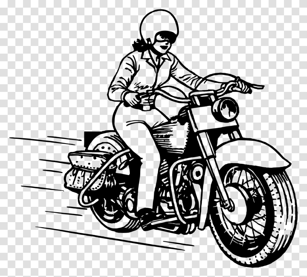 Lady On Motorbike Lady On Motorcycle, Gray, World Of Warcraft Transparent Png
