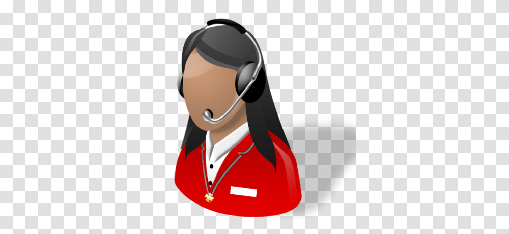 Lady Receptionist Support Woman Icon, Electronics, Headphones, Headset Transparent Png