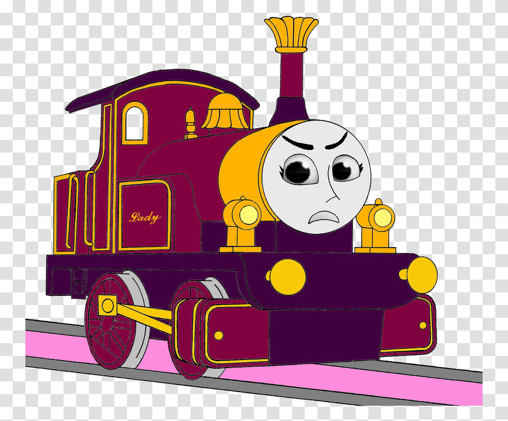 Lady's Surprised Amp Frightend Face Thomas And Friends Animated Lady, Locomotive, Train, Vehicle, Transportation Transparent Png