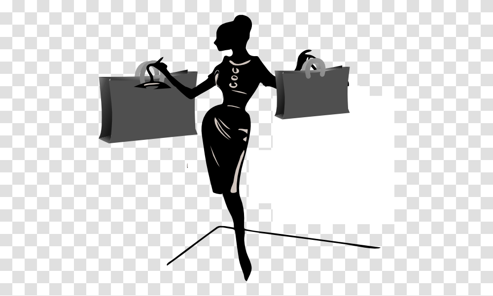 Lady Shopping Clip Art, Person, Stencil, Silhouette, Waiter Transparent Png