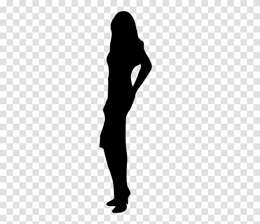 Lady Standing Silhouette Clipart, Gray, World Of Warcraft Transparent Png