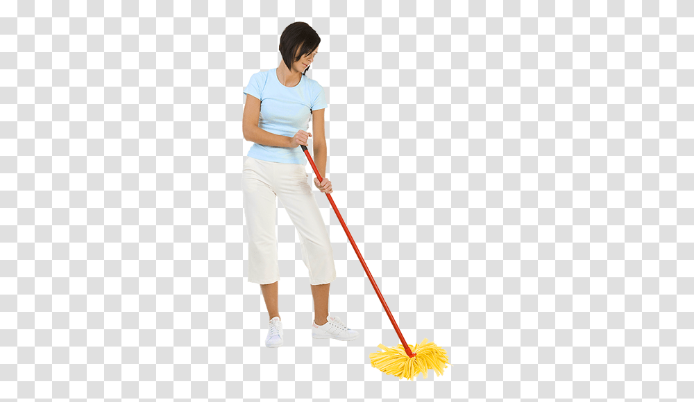 Lady With Mop Image Mop, Person, Clothing, Shorts, People Transparent Png