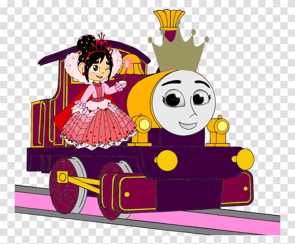 Lady With Princess Vanellope Kiss Thomas And Friends Thomas And Emily, Costume, Leisure Activities, Crowd, Flyer Transparent Png