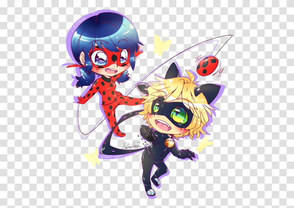 Ladybug And Cat Noir De Ladybug Y Cat Noir Anime, Helmet, Apparel Transparent Png
