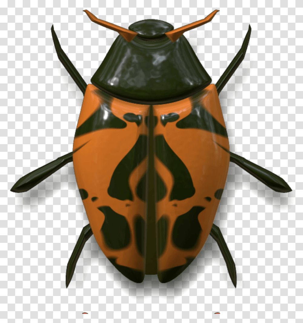 Ladybug Dark Green And Orange Stickpng Green Orange Bug, Insect, Invertebrate, Animal, Firefly Transparent Png