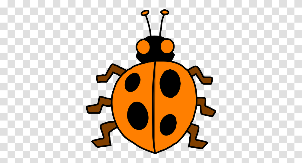 Ladybug Orange Black Top Images - Free Gambar Hewan Kumbang Kartun, Insect, Invertebrate, Animal, Halloween Transparent Png
