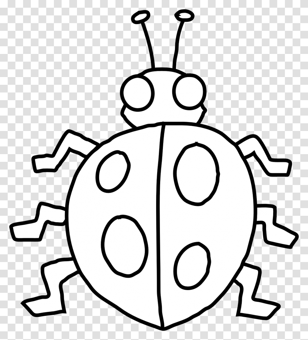 Ladybug Outline Clipart Bug Clipart Black And White, Stencil, Invertebrate, Animal, Insect Transparent Png