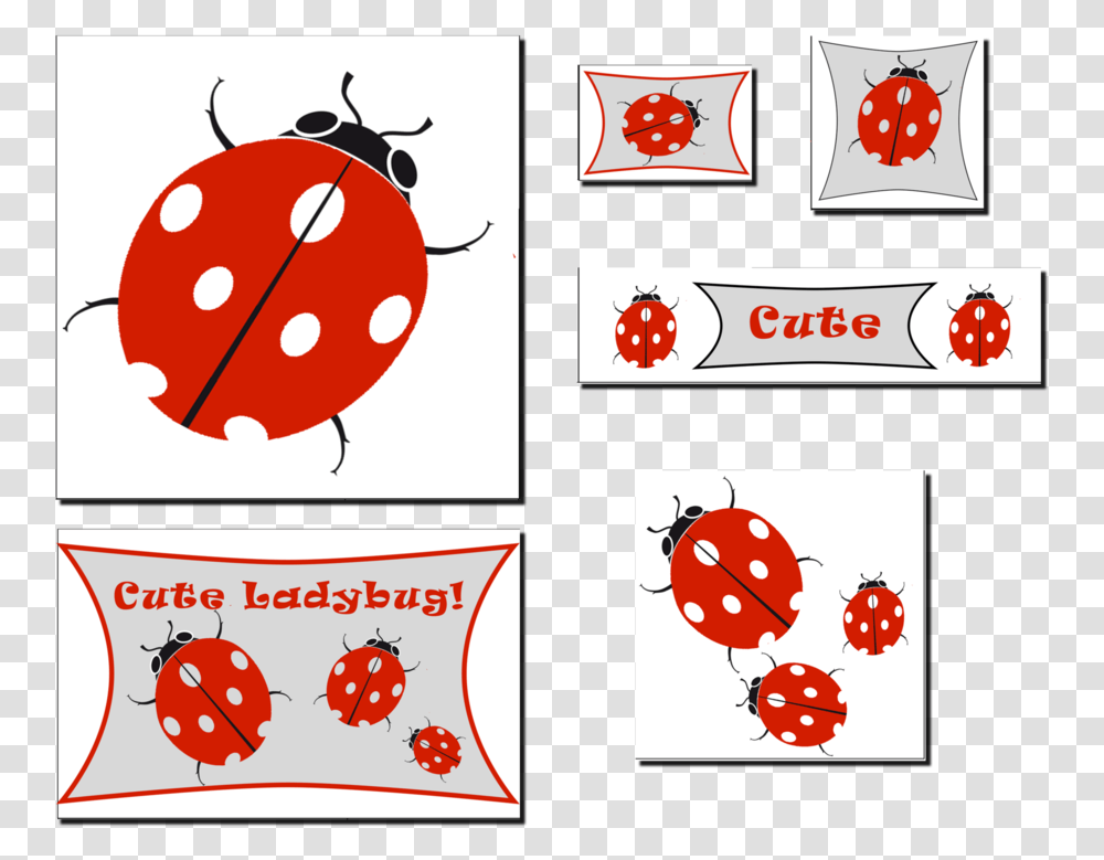 Ladybug Party Decor 6 Pack, Pillow, Cushion, Label Transparent Png
