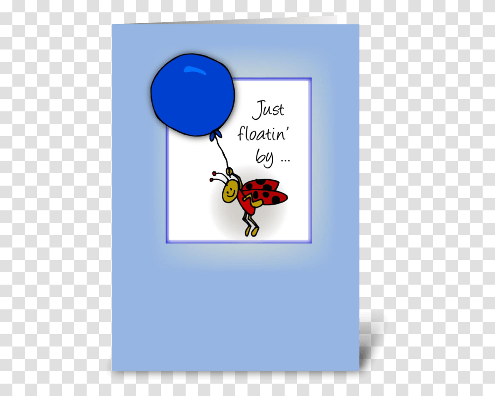 Ladybug With Balloon Hello Greeting Card Balloon Clip Art, Bird, Animal Transparent Png