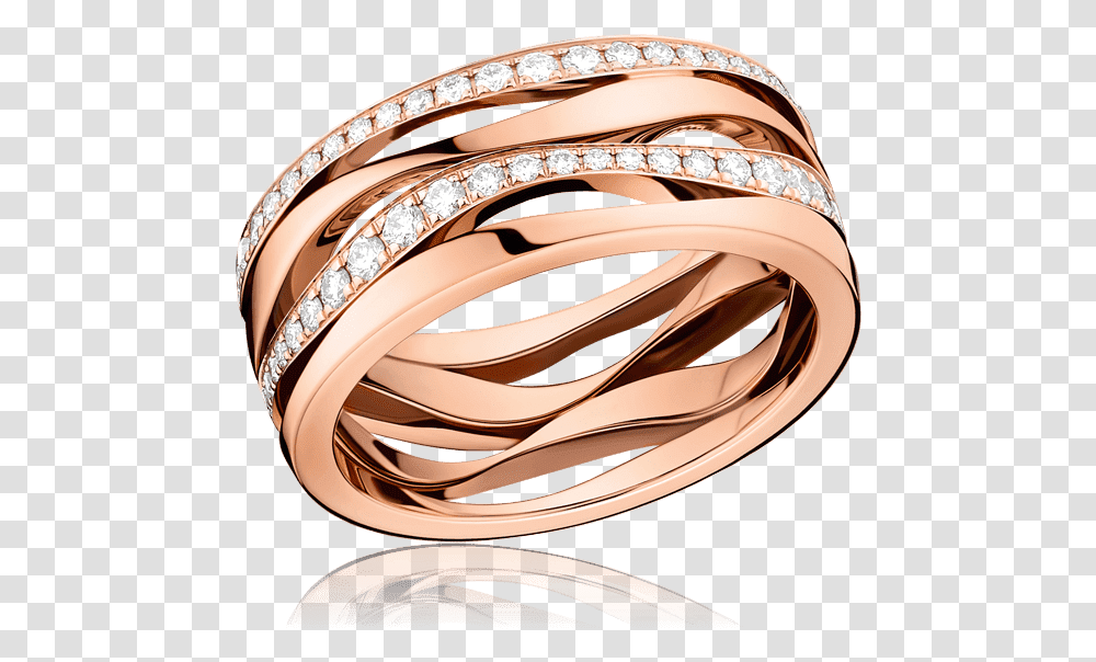 Ladymatic Ring 18k Red Gold With Diamonds R50bga05030xx Omega Ring, Accessories, Accessory, Jewelry, Bangles Transparent Png